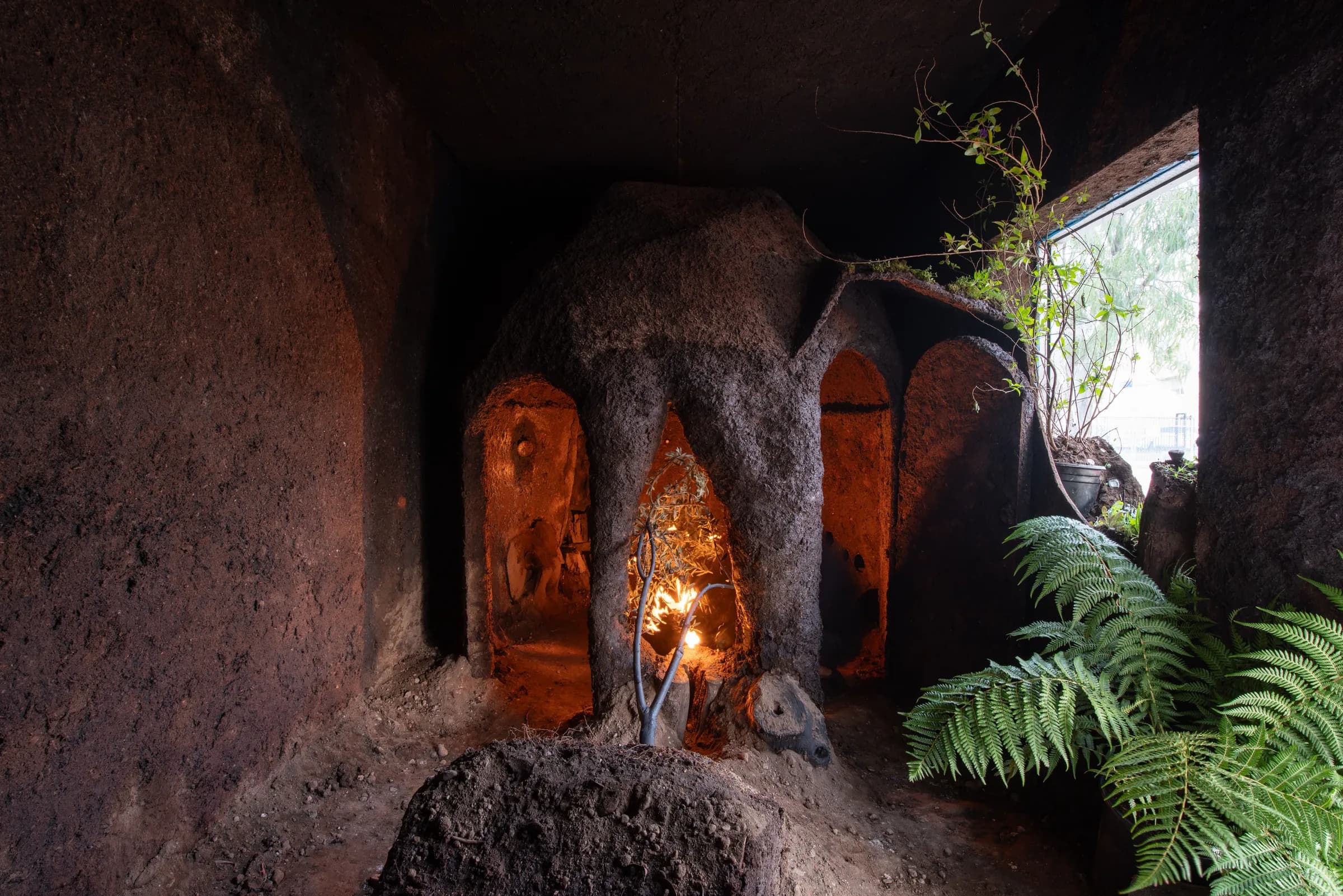 Installation view of Terence Koh's solo exhibition Kohfee at Make Room Los Angeles, 2024