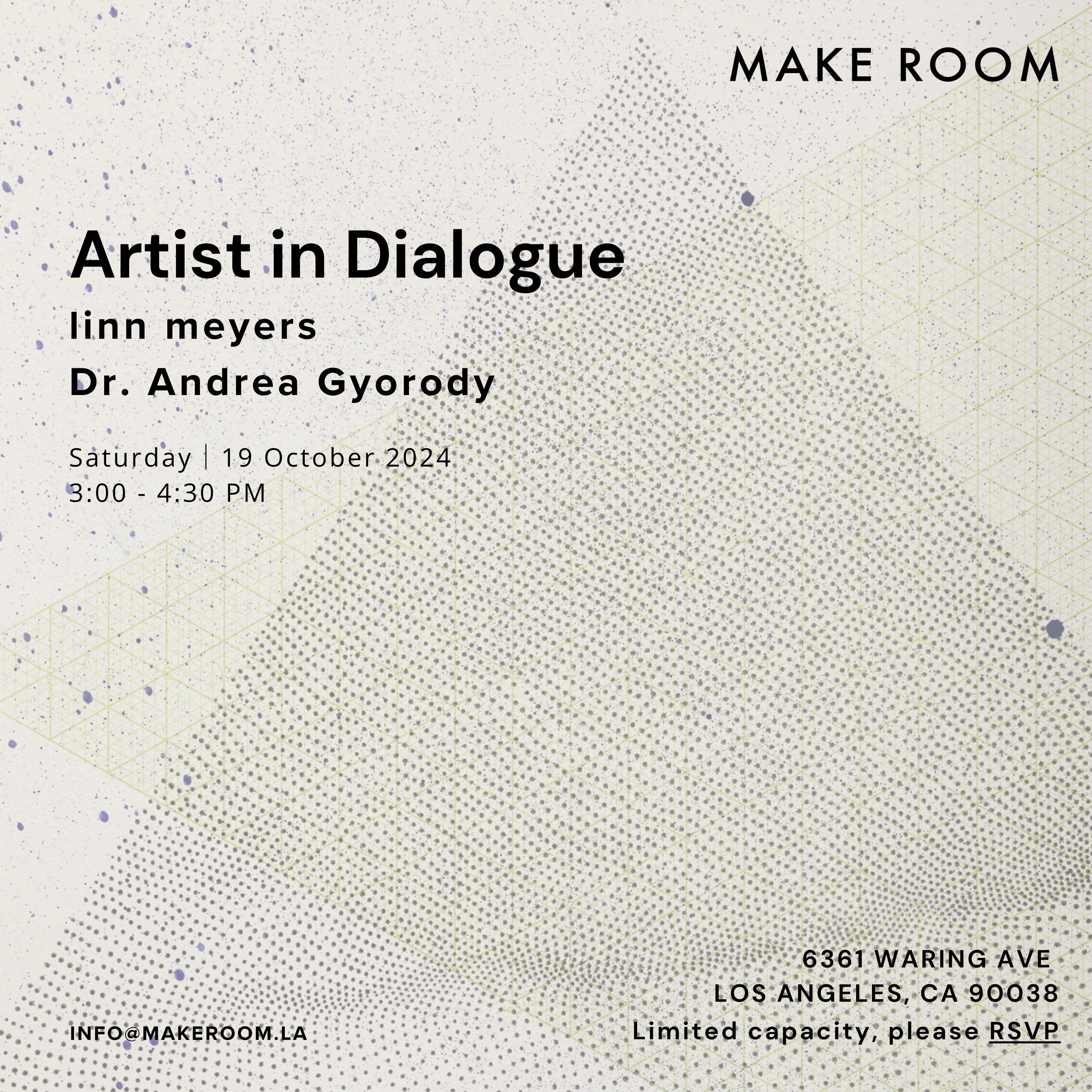 Artist Dialogue: linn meyers & Andrea Gyorody