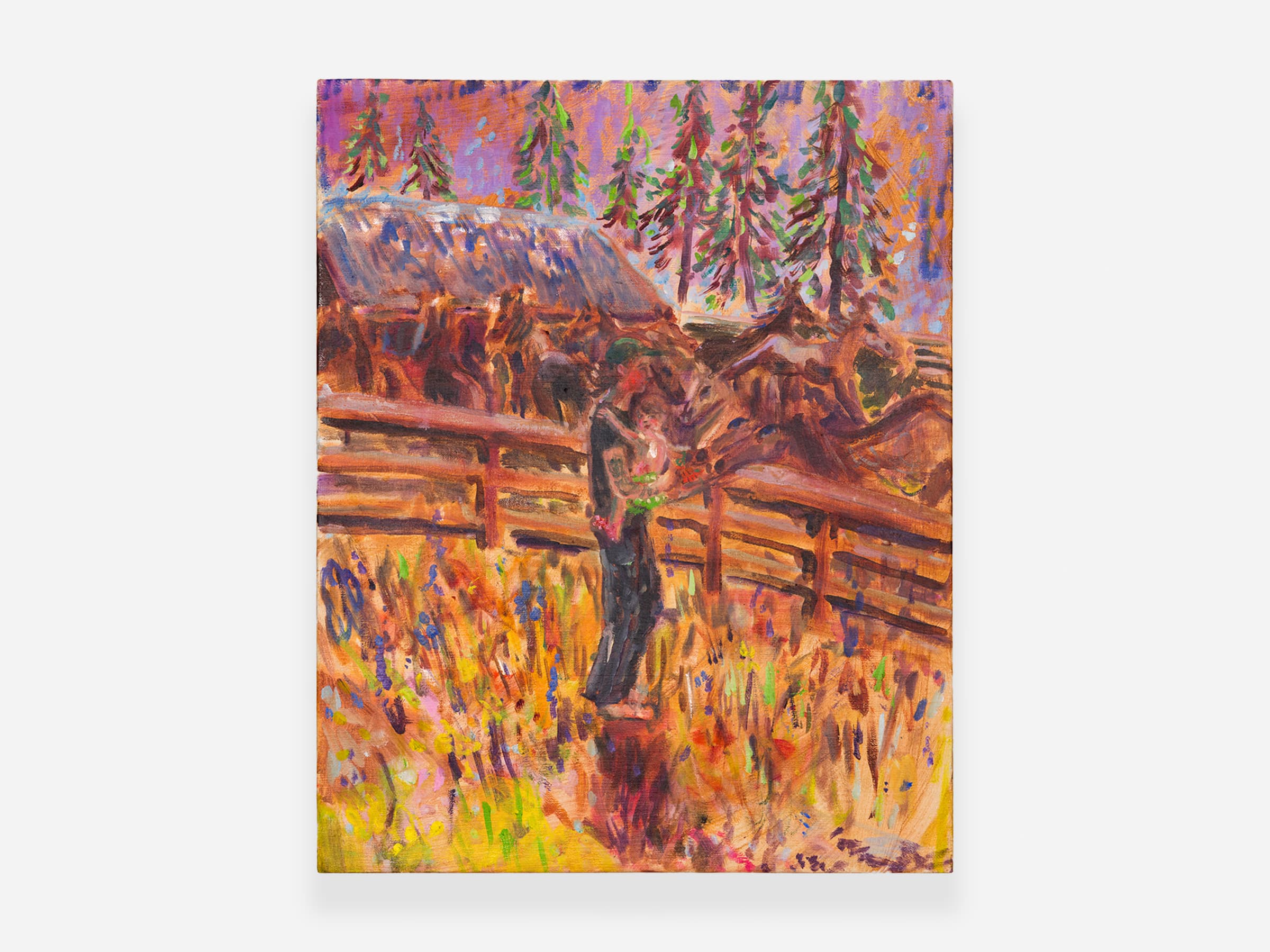 The Stable (Ocean & Harley in Wawona), 2023-24Oil on linen16 x 20 x 1.25 in, Untitled